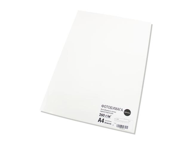 Фотобумага NetProduct атласная (сатин) односторонняя, A4, 260 г/ м2, 20 л. new