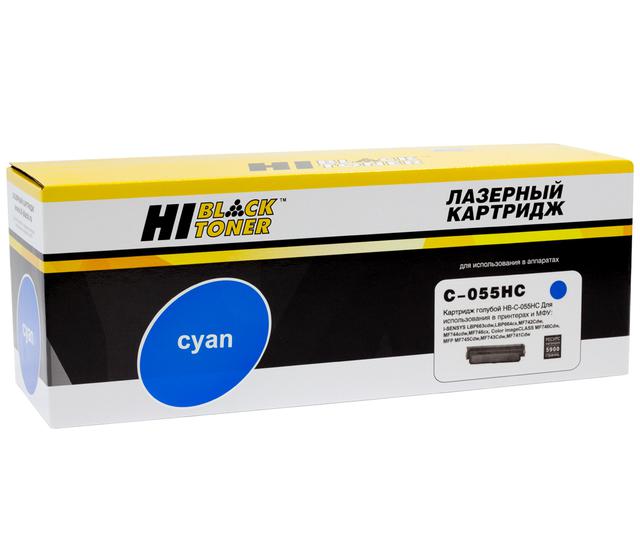 Картридж Hi-Black (HB-№055H C) Canon i-Sensys LBP663Cdw/ 664Cx/ MF742Cdw/ 744Cdw/ 746Cx, C, 5,9K б/ ч