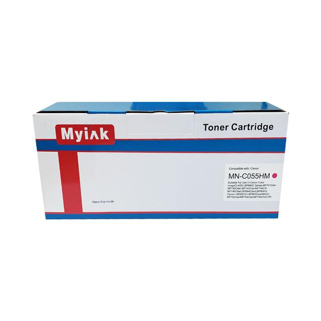 Картридж для CANON LBP-663/ 664, MF746/742/744 Cartridge 055H (R, OEM с б/у OEM чипом) красный (5,9K) MyInk