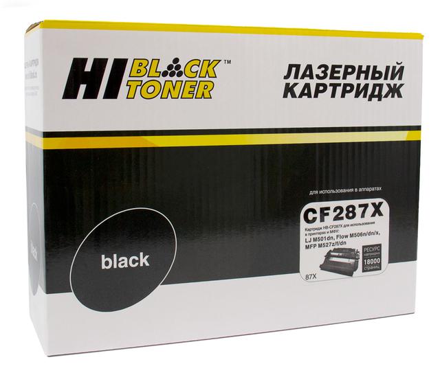 Картридж Hi-Black (HB-CF287X) для HP LJ M501dn/ M506dn/ M506x/ M527dn/ M527f/ M527c, 18K