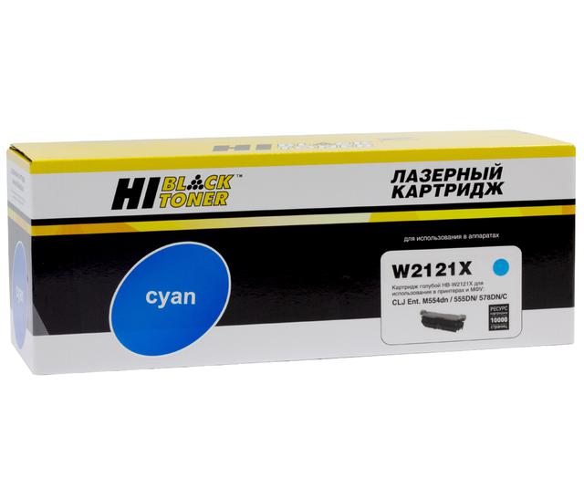 Картридж Hi-Black (HB-W2121X) для HP CLJ Enterprise M554dn/ 555DN/ 555x/ 578f/ 578DN, C, 10K, б/ ч