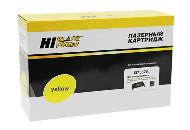 Картридж Hi-Black (HB-Q7582A) для HP CLJ 3800/ CP3505/ Canon MF8450, Восстановленный, Y, 6K