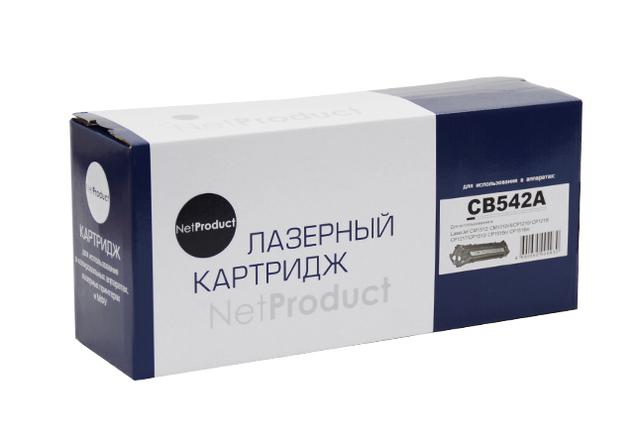 Картридж NetProduct (N-CB542A) для HP CLJ CM1300/ CM1312/ CP1210/ CP1215, Y, 1,5K