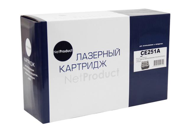 Картридж NetProduct (N-CE251A) для HP CLJ CP3525/ CM3530, Восстановленный, C, 7K