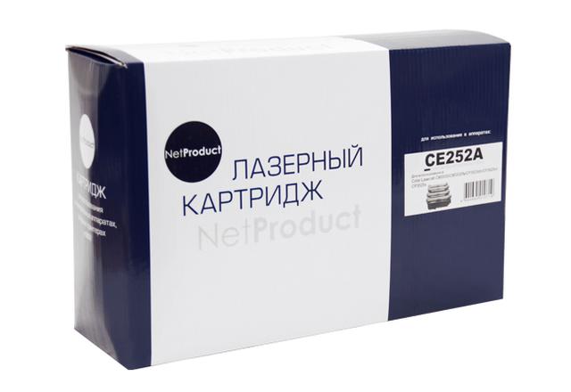 Картридж NetProduct (N-CE252A) для HP CLJ CP3525/ CM3530, Восстановленный, Y, 7K