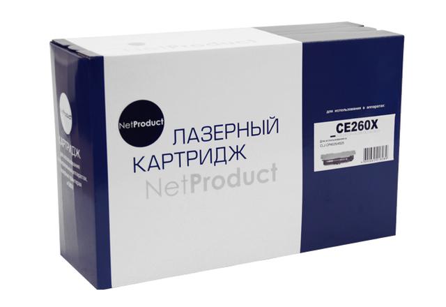 Картридж NetProduct (N-CE260X) для HP CLJ CP4025/ 4525, Восстановленный, Bk, 17K