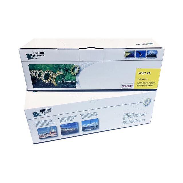 Картридж для HP Color LJ M255/MFP M282/M283 W2212X (207X) желтый (2,45K) БЕЗ ЧИПА!!! UNITON Premium GREEN LINE (Eco Protected)