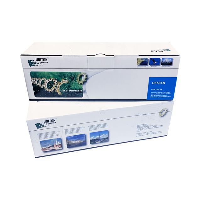 Картридж для HP Color LJ M154/ M180/ M181 CF531A (205A) синий (0,9K) UNITON Premium GREEN LINE (Eco Protected)