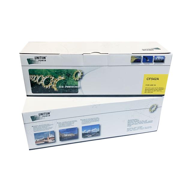 Картридж для HP Color LJ M254/ M280/ M281  CF542A (203A) желтый (1,3K) UNITON Premium GREEN LINE (Eco Protected)