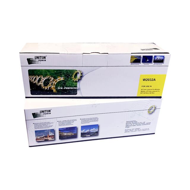 Картридж для HP Color LJ M454, M455, MFP M479 W2032A (415A) желтый (2,1K) БЕЗ ЧИПА!!! UNITON Premium GREEN LINE (Eco Protected)