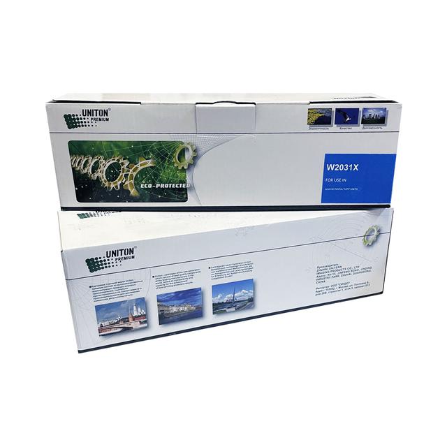 Картридж для HP Color LJ M454, M455,MFP M479 W2031X (415X) синий (6K) UNITON Premium GREEN LINE (Eco Protected)