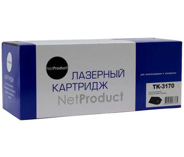 Тонер-картридж NetProduct (N-TK-3170) для Kyocera P3050dn/ P3055dn/ P3060dn, 15,5K, с/ ч