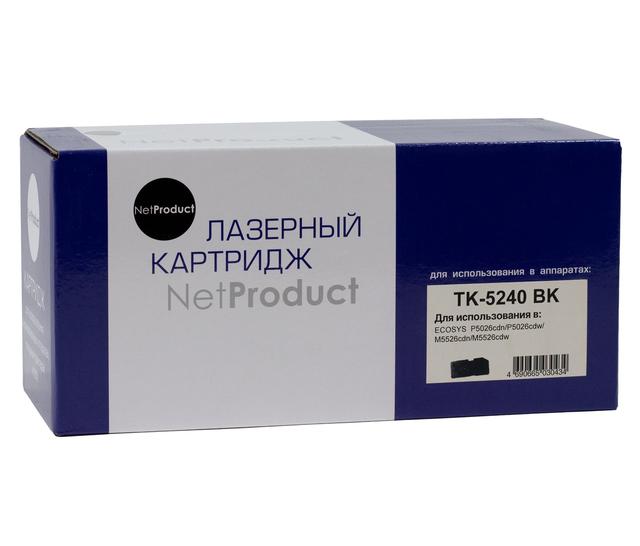 Тонер-картридж NetProduct (N-TK-5240Bk) для Kyocera P5026cdn/ M5526cdn, Bk, 4K