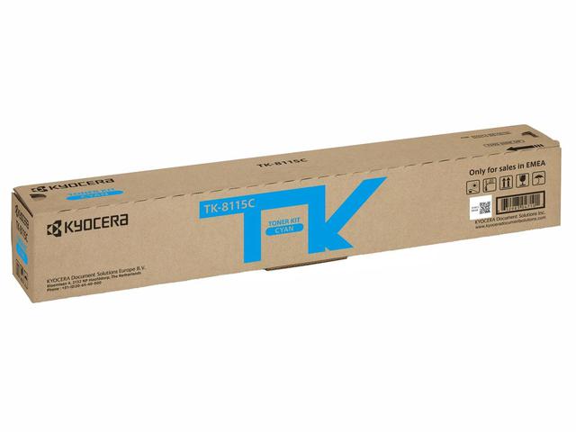 Тонер-картридж TK-8115C Kyocera Ecosys M8124/ M8130, 6K, синий, (О), 1T02P3CNL0