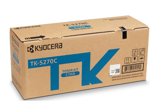 Тонер-картридж TK-5270C Kyocera P6230cdn/ M6230cidn/ M6630c, 6К (O) голубой 1T02TVCNL0