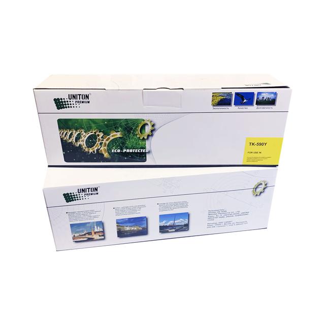 Тонер-картридж для (TK- 590Y) KYOCERA FS-C5250/2026/2526/2626 (5K, SAKATA) желтый UNITON Premium GREEN LINE (Eco Protected)