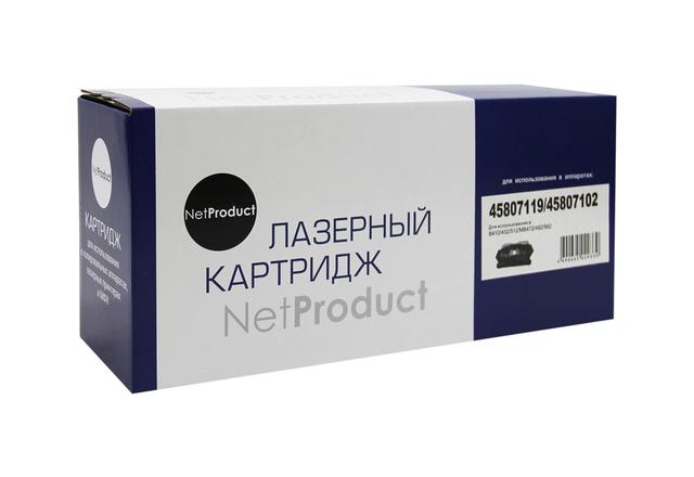 Тонер-картридж NetProduct (N-45807119/ 45807102) для OKI B412/ 432/ 512/ MB472/ 492/ 562, 3K