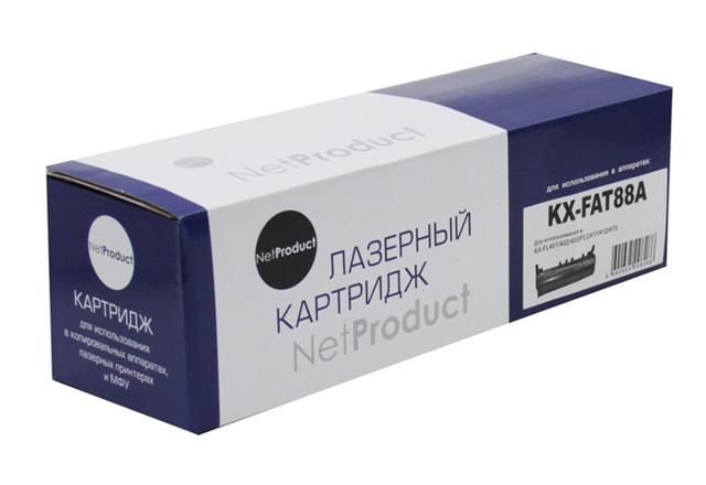 Тонер-картридж NetProduct (N-KX-FAT88A) для Panasonic KX-FL401/ 402/ 403/ FLC411/ 412/ 413, 2K