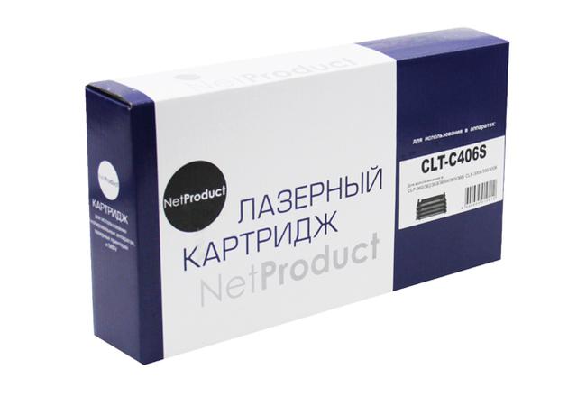 Тонер-картридж NetProduct (N-CLT-C406S) для Samsung CLP-360/ 365/ 368/ CLX-3300/ 3305, C, 1K