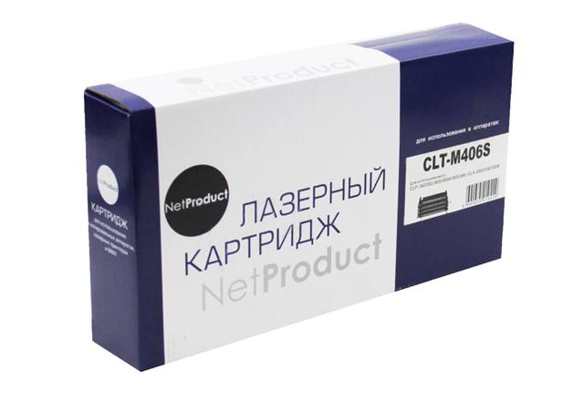 Тонер-картридж NetProduct (N-CLT-M406S) для Samsung CLP-360/ 365/ 368/ CLX-3300/ 3305, M, 1K