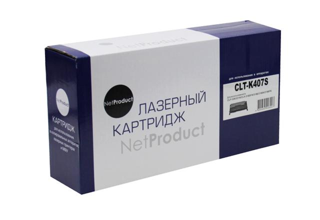 Тонер-картридж NetProduct (N-CLT-K407S) для Samsung CLP-320/ 320n/ 325/ CLX-3185, Bk, 1,5K