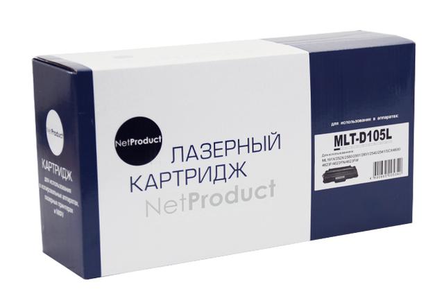 Картридж NetProduct (N-MLT-D105L) для Samsung ML-1910/ 1915/ 2525/ 2580N/ SCX4600, 2,5K