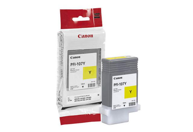 Картридж PFI-107Y Canon iPF680/ 685/ 780/ 785, 130ml (О) жёлтый 6708B001