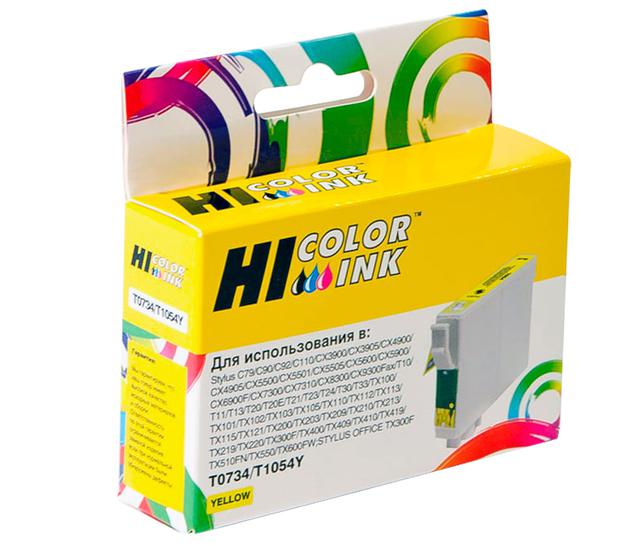 Картридж Hi-Black (HB-T0734) для Epson Stylus C79/ C110/ T40W/ TX200/ 400/ TX600FW, Y