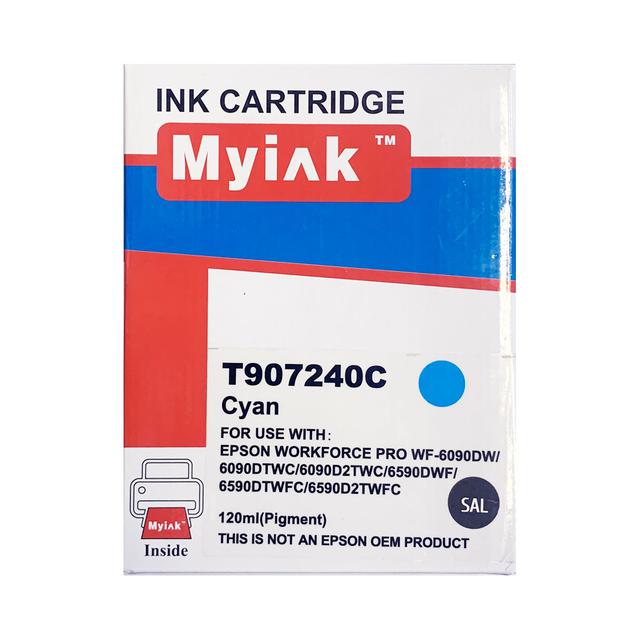 Картридж для (T9072) EPSON WorkForce WF-6090DW/ WF-6590DWF Cyan (120ml, Pigment) MyInk SAL