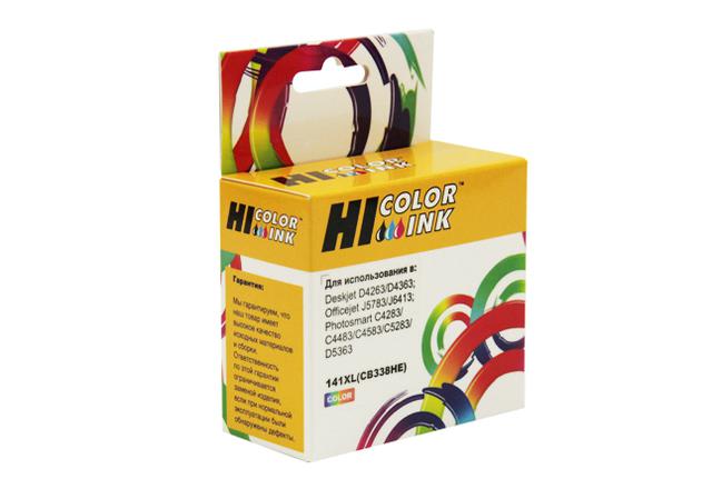 Картридж Hi-Black (HB-CB338HE) для HP PS C4283/ C5283/ D5363/ J5783/ J6413/ D4263, №141XL,Color