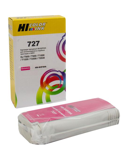 Картридж Hi-Black (B3P20A) для HP DJ T920/ T1500, Magenta, №727, 130 мл