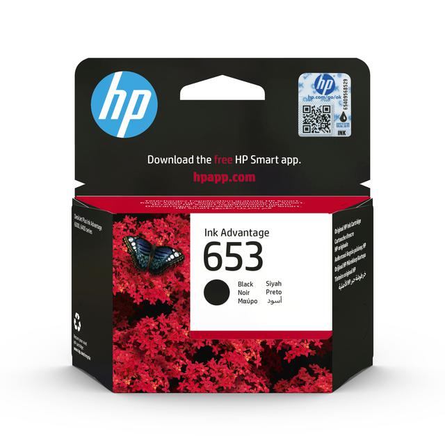 Картридж струйный 653 для HP DeskJet Plus Ink Advantage 6075/ 6475, 360стр. (O) чёрный 3YM75AE