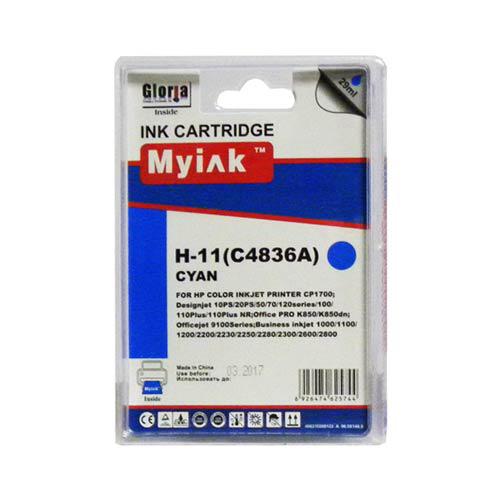 Картридж для ( 11)  HP DJ 1700/2200/2230/2250  C4836A Cyan (29ml, Dye) MyInk