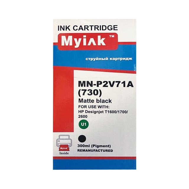 Картридж для (HP 730) HP Designjet T1600/T1700/T2600 P2V71A (R) Black (300ml, Pigment) MyInk