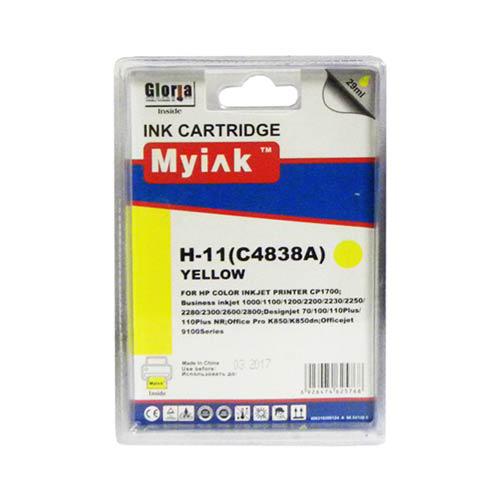 Картридж для ( 11)  HP DJ 1700/2200/2230/2250 C4838A Yellow (29ml, Dye) MyInk SAL