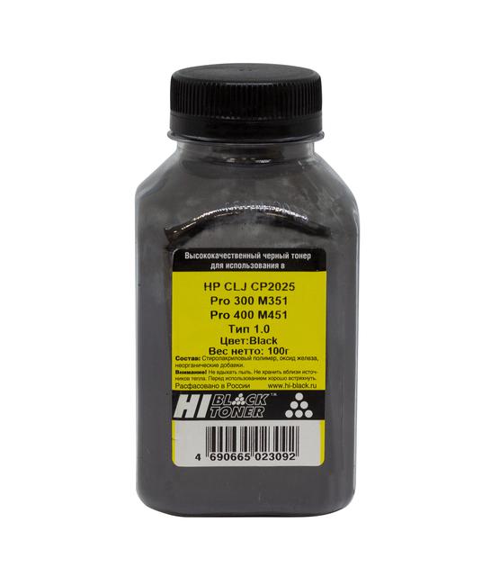 Тонер Hi-Black для HP CLJ CP2025/ Pro 300 M351/ Pro 400 M451, Тип 1.0, Bk, 100 г, банка