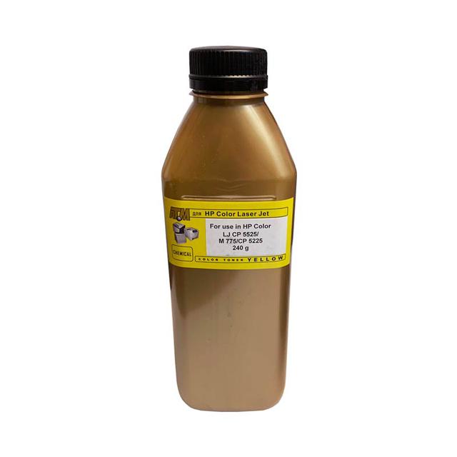 Тонер для HP Color LJ CP 5525/M775/CP5225 (фл,240,желтый,Chemical MKI) Gold ATM