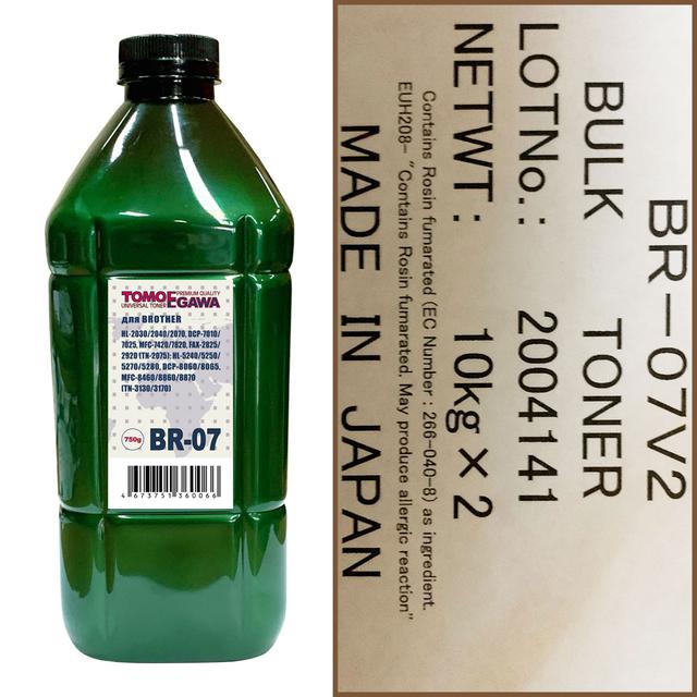 Тонер для BROTHER Универсал тип BR-07 (фл,750,TOMOEGAWA) Green Line