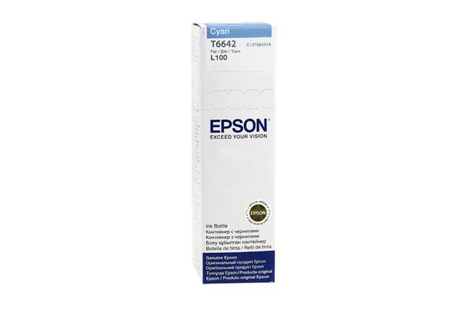 Чернила Epson L100/ 110/ 200/ 210/ 300/ 355/ 550/ 555 (O) C13T66424A/ C13T664298, cyan, 70ml